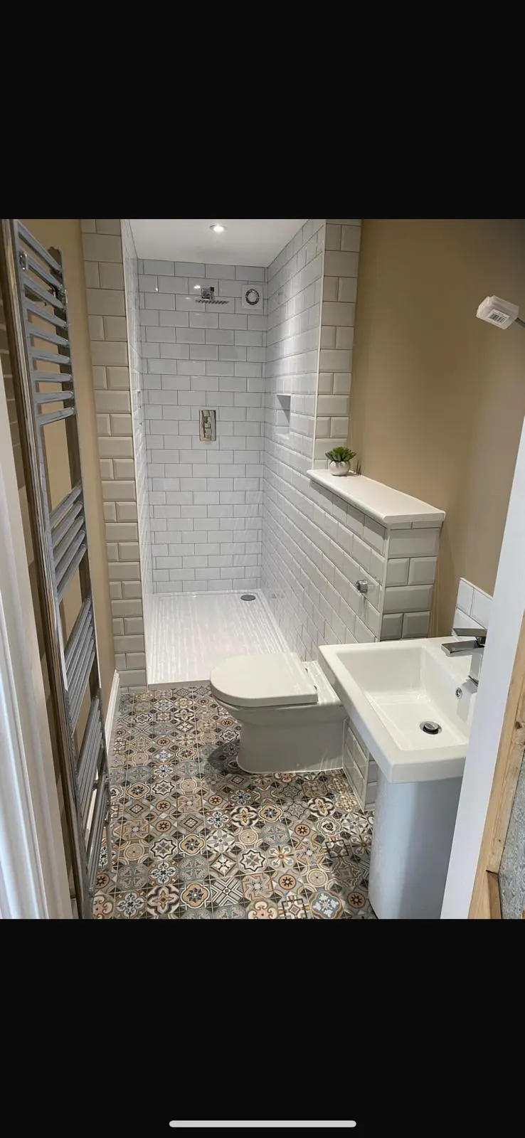 bathroom with open door